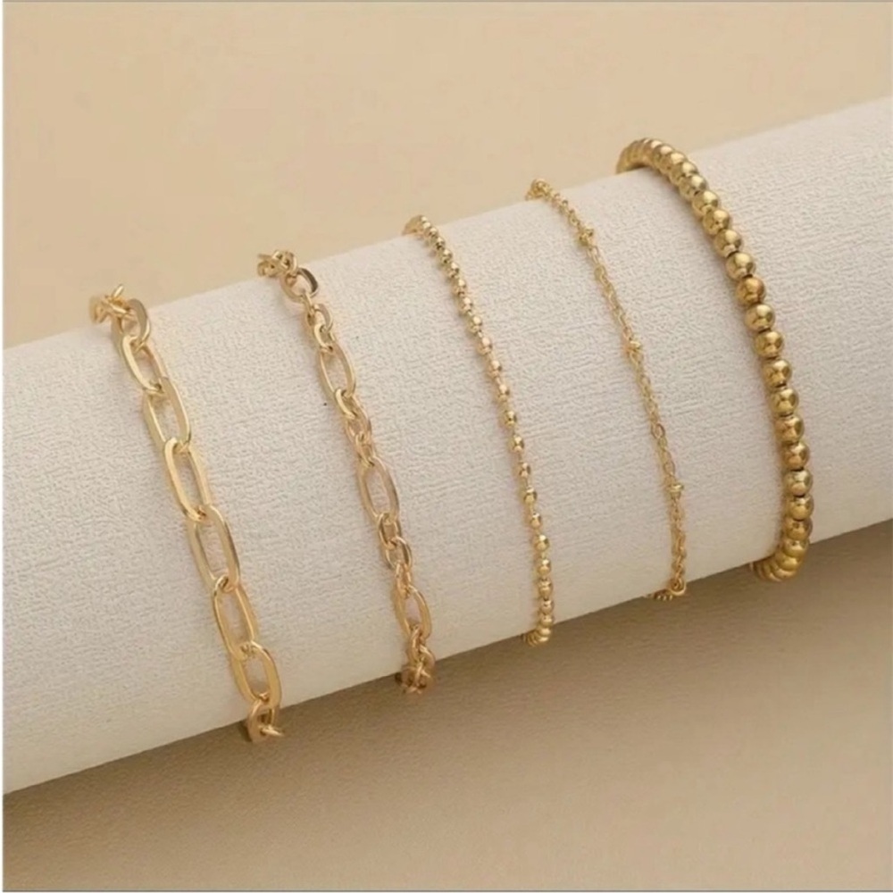 NWOT 14K Gold Plated Bracelet Stack